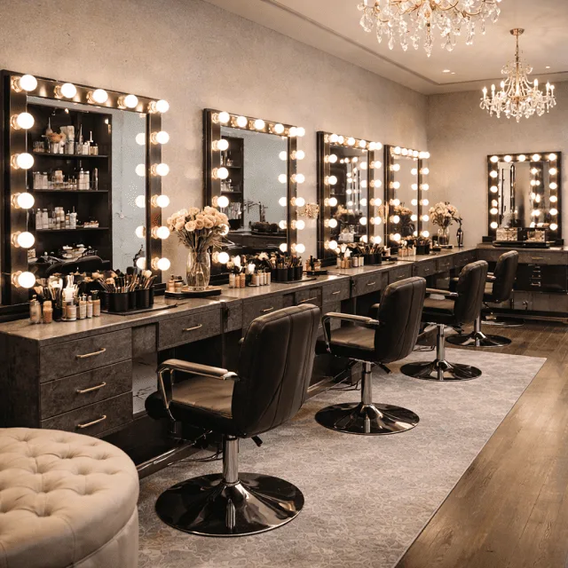 Luxury Makeup Salon Interior Dubai